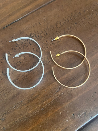 big thin matte hoops