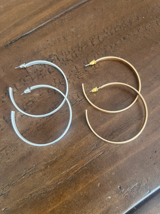 big thin matte hoops