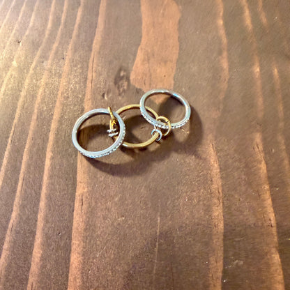 waterproof triple layered cz stacking ring