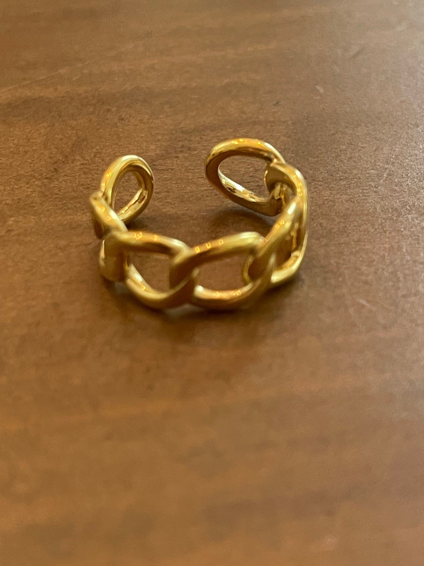 adjustable stainless steel cuban ring