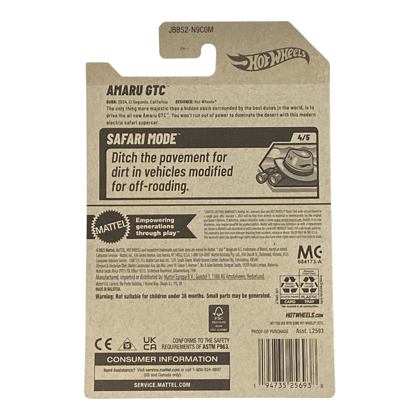 Hot Wheels Amaru GTC Safari Mode 4/5 | Die-Cast