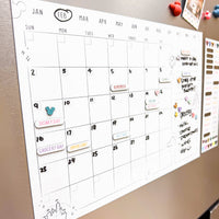 Magnetic Monthly Dry Erase Calendar Set