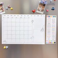 Magnetic Monthly Dry Erase Calendar Set