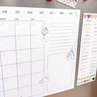 Magnetic Monthly Dry Erase Calendar Set