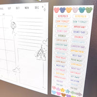 Magnetic Monthly Dry Erase Calendar Set
