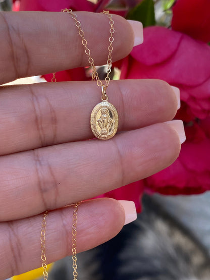 Dainty Miraculous Medal Necklace