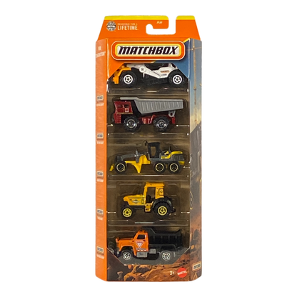 Matchbox MBX Construction 5 Pack Die-Cast Vehicle Set