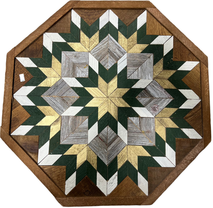 Amish Handmade Barn Quilt - Octagon (20.75 in x 20.75 in x 1 in)