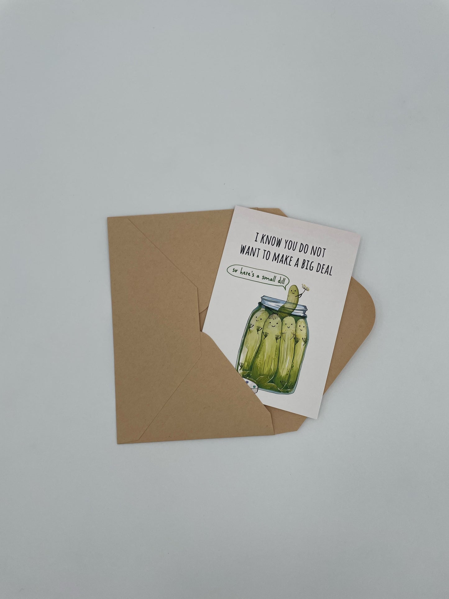 Unique Pickle Greeting Card for Fun Birthday and Christmas Messages