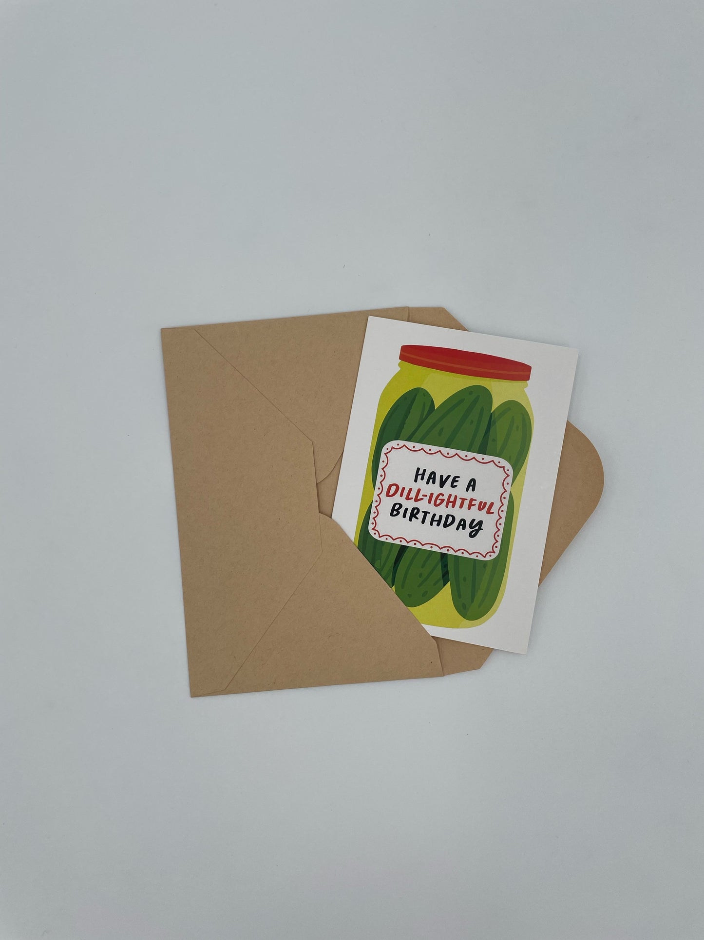 Unique Pickle Greeting Card for Fun Birthday and Christmas Messages
