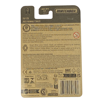 Matchbox 2022 Renault Twizy 33/125