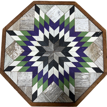 Amish Handmade Barn Quilt - Octagon (20.75 in x 20.75 in x 1 in)