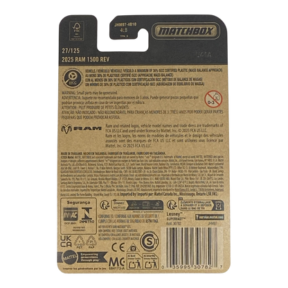 Matchbox 2025 Ram 1500 REV | 2026 Matchbox Series 27/125