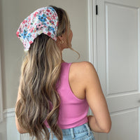 Faith Floral Bandana Headband Hair Scarf