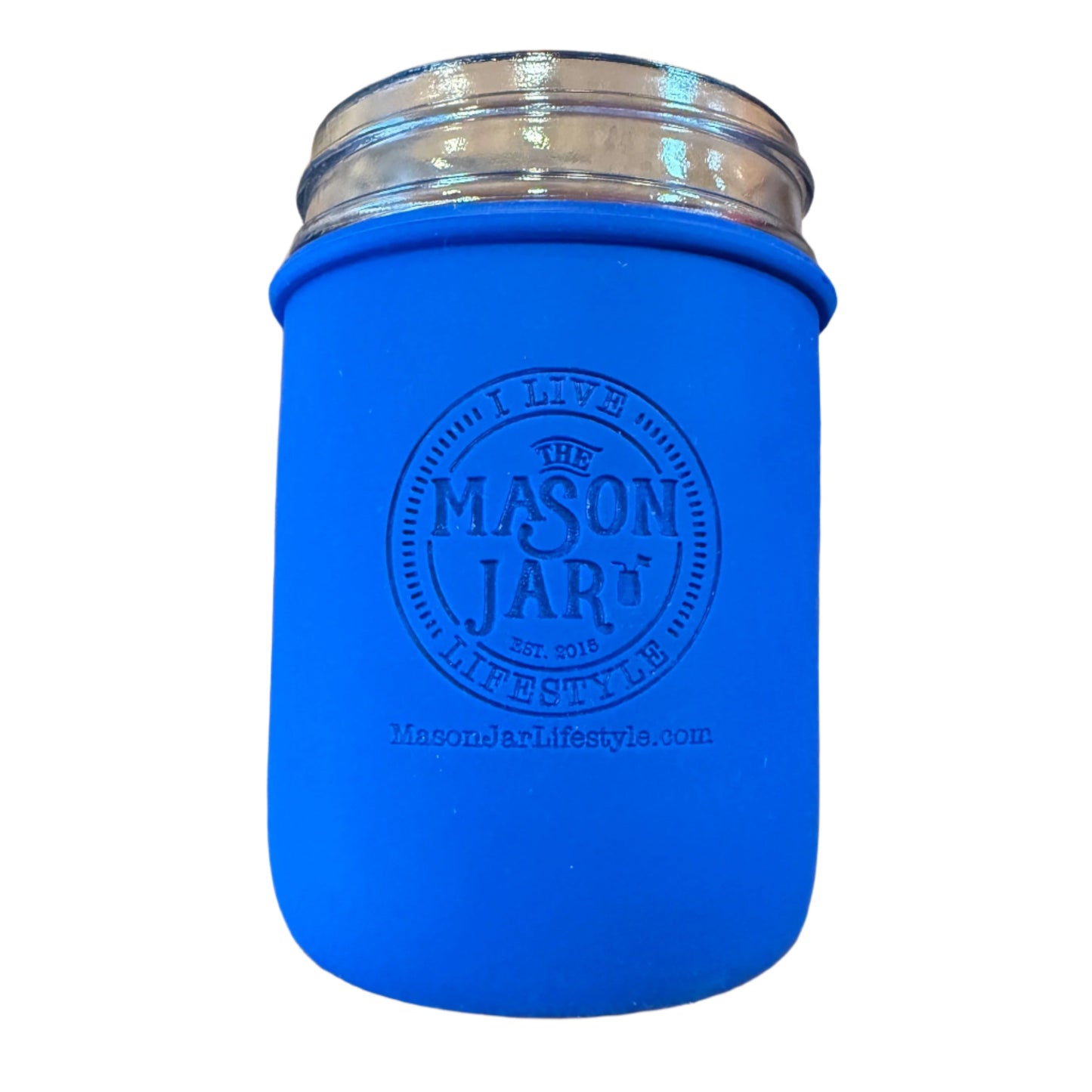 "I Live the Mason Jar Lifestyle" Silicone Laser Engraved Wide Mouth Pint Sleeve