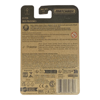 Matchbox 2025 Polestar 5 | 2026 Matchbox Series 21/125