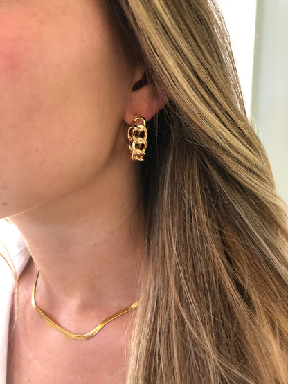 chunky chain hoops