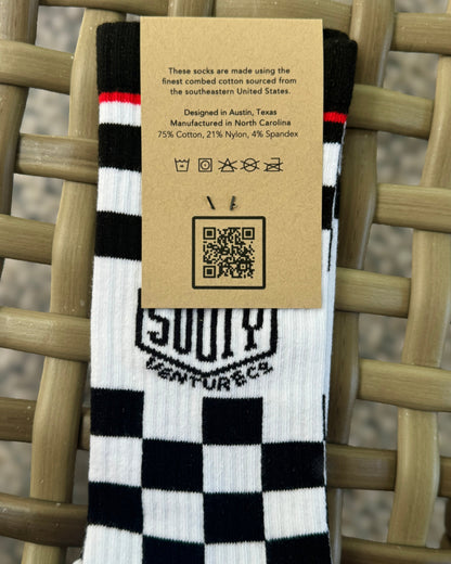 CHECKERED LOGO SOCK