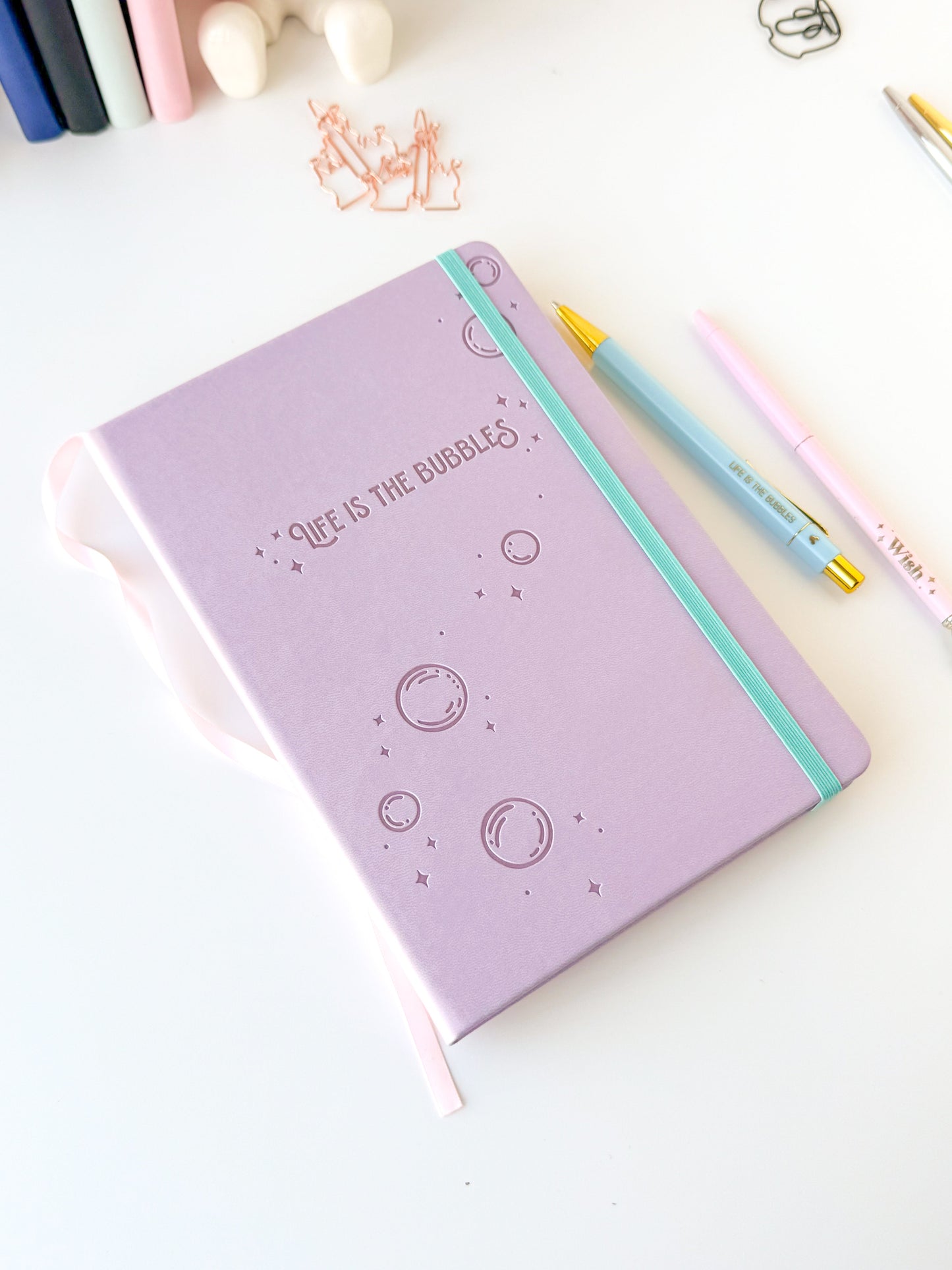 Life Is The Bubbles Embossed Notebook