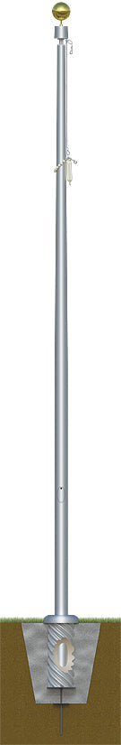 Aluminum Flagpole with Internal Cable Winch | Heavy-Duty, Made in USA, Lifetime Warranty
