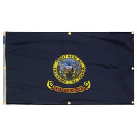 Idaho Flag with Grommets Along the Edges for Wall Hanging