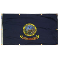 Idaho Flag with Grommets Along the Edges for Wall Hanging