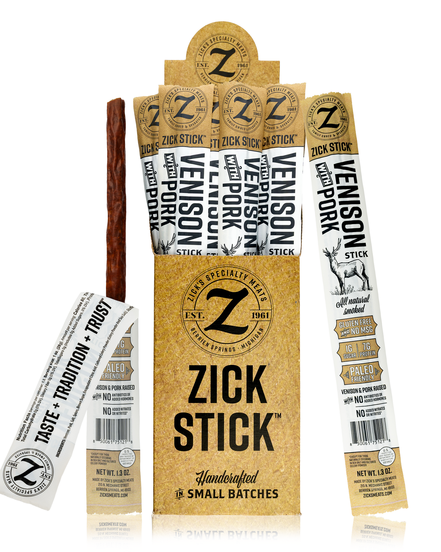 Venison with Pork Jerky Stick — Original