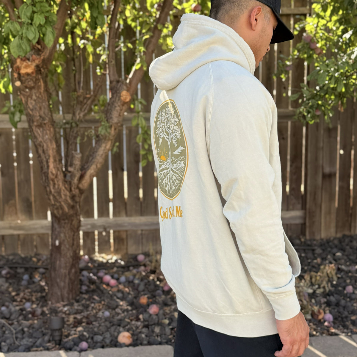 Olive Tree Hoodie: 100% ring-spun cotton