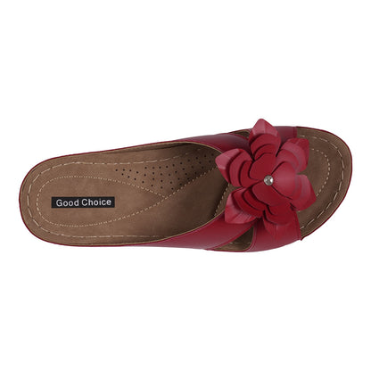 Women's Joy Coral Flower Flat Sandals