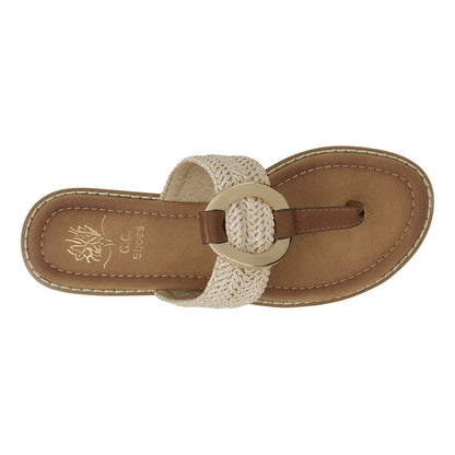 Women's Jovie Natural Thong Flat Sandals