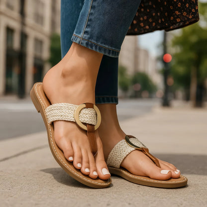 Women's Jovie Natural Thong Flat Sandals