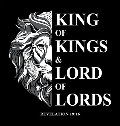 King of Kings & Lord of Lords Lion • Revelation 19:16 Faith T-Shirt