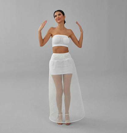 A-line Wedding Dress Underskirt, White Petticoat, Hoop Skirt