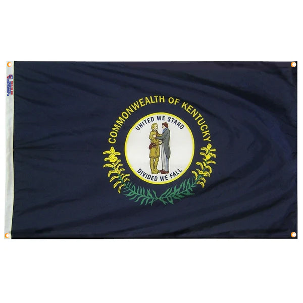 Kentucky Flag with Grommets Along the Edges for Wall Hanging