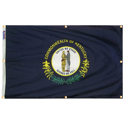 Kentucky Flag with Grommets Along the Edges for Wall Hanging