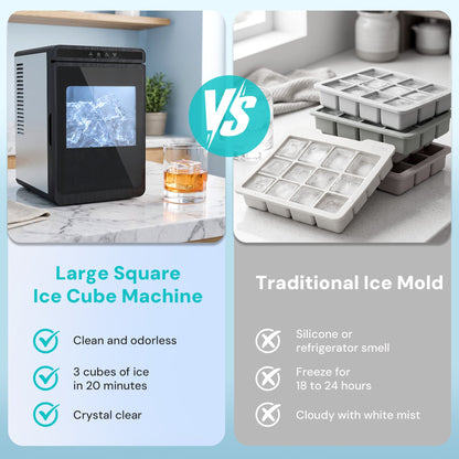 Kismile Clear Square Ice Cubes Maker 58003RIM0