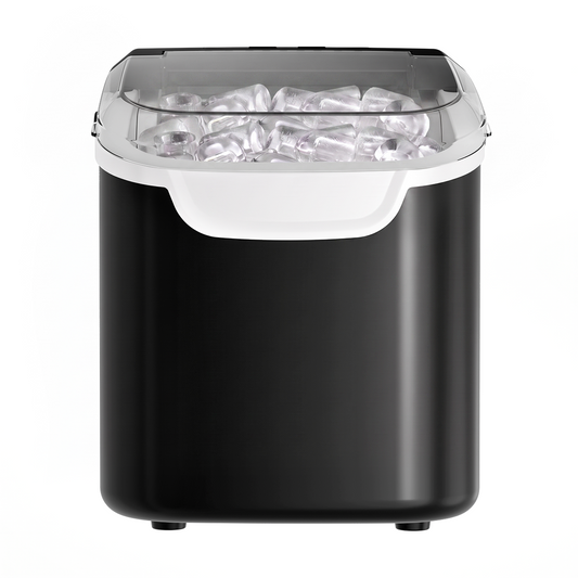Kismile Ice Makers Countertop with Handle,8 Cubes in 6 Mins,Portable Ice Machine with Self-Cleaning for Home 58012RIM0