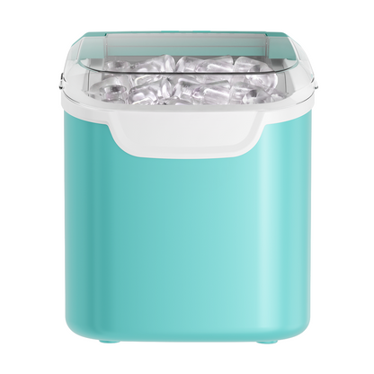 Kismile Ice Makers Countertop with Handle,8 Cubes in 6 Mins,Portable Ice Machine with Self-Cleaning for Home 58012RIM0