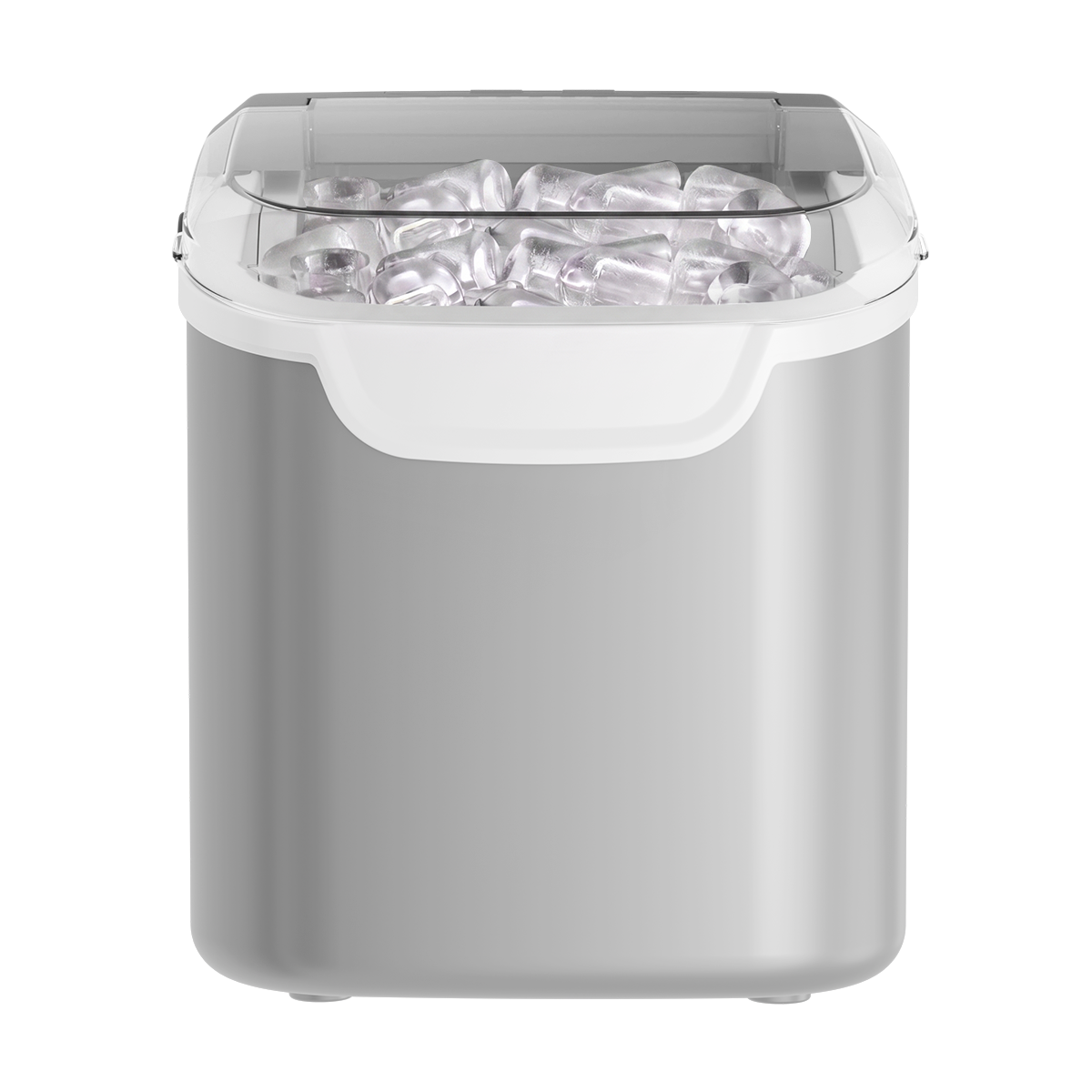 Kismile Ice Makers Countertop with Handle,8 Cubes in 6 Mins,Portable Ice Machine with Self-Cleaning for Home 58012RIM0