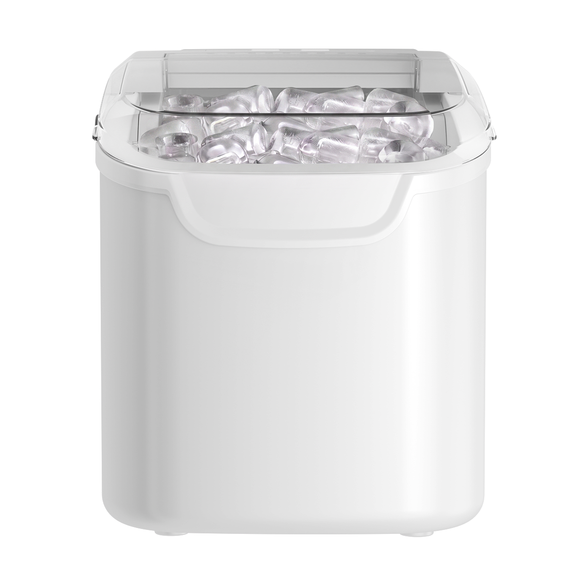 Kismile Ice Makers Countertop with Handle,8 Cubes in 6 Mins,Portable Ice Machine with Self-Cleaning for Home 58012RIM0