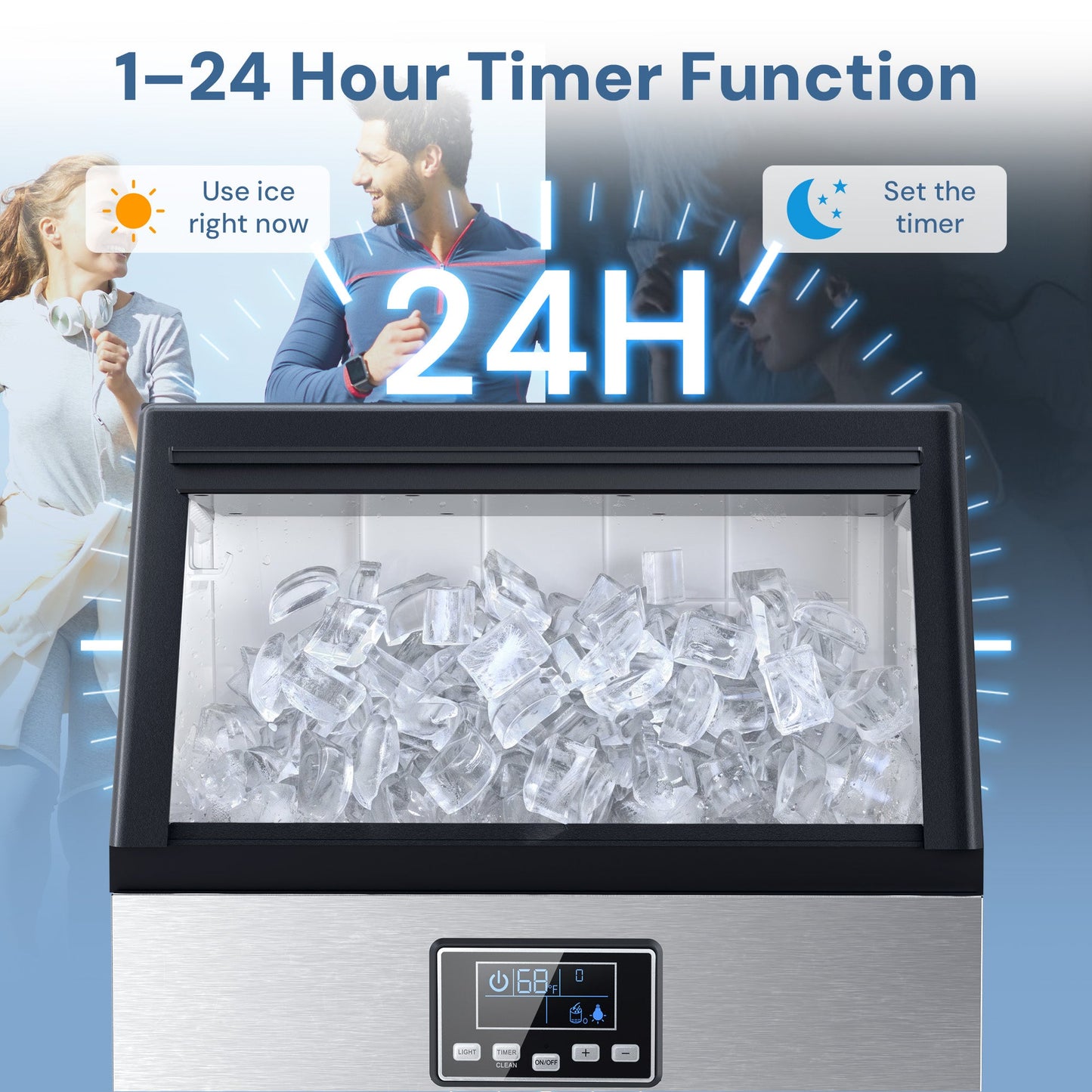 100LBS/200LBS/265LBS  Freestanding Commercial Ice Maker Z5845A
