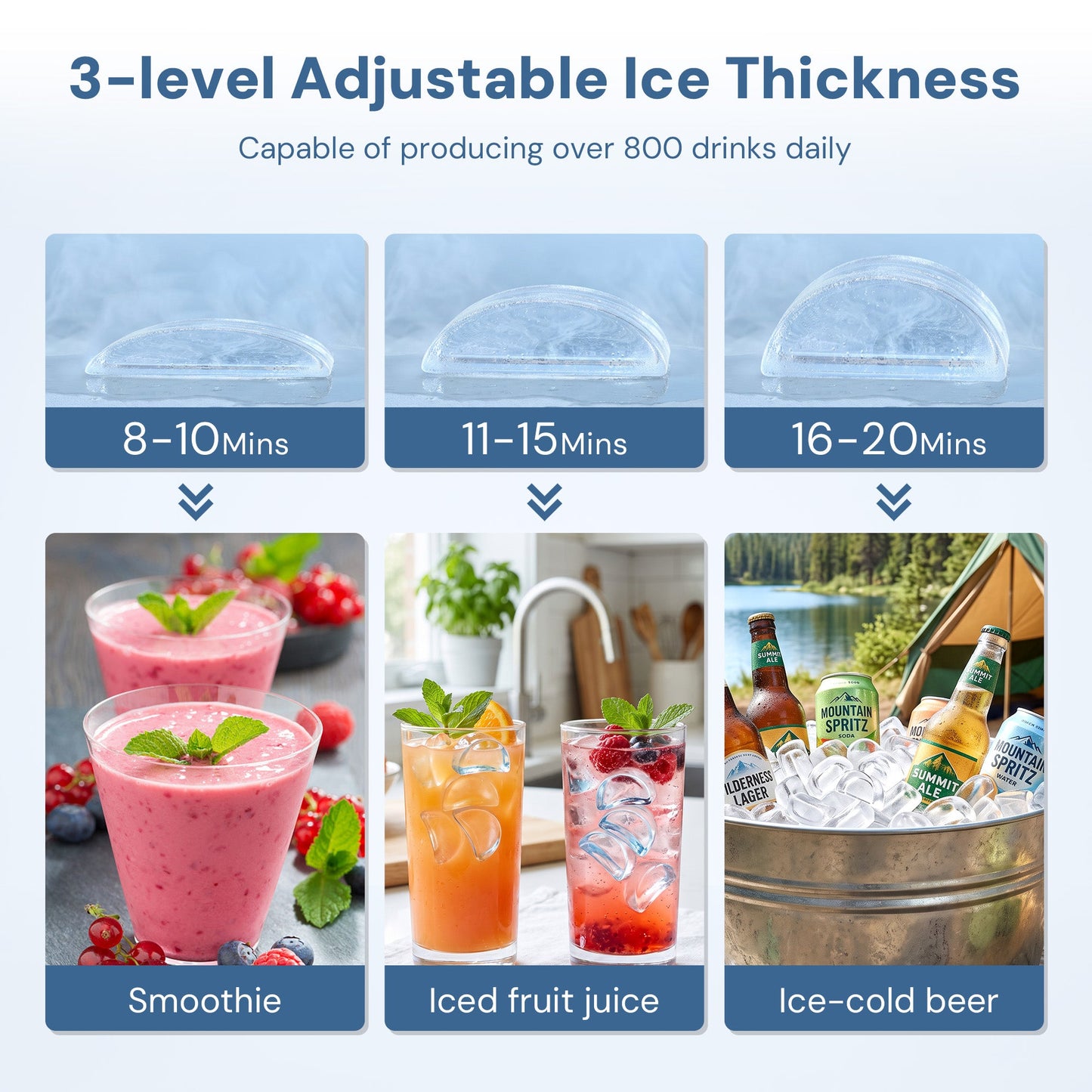 100LBS/200LBS/265LBS  Freestanding Commercial Ice Maker Z5845A
