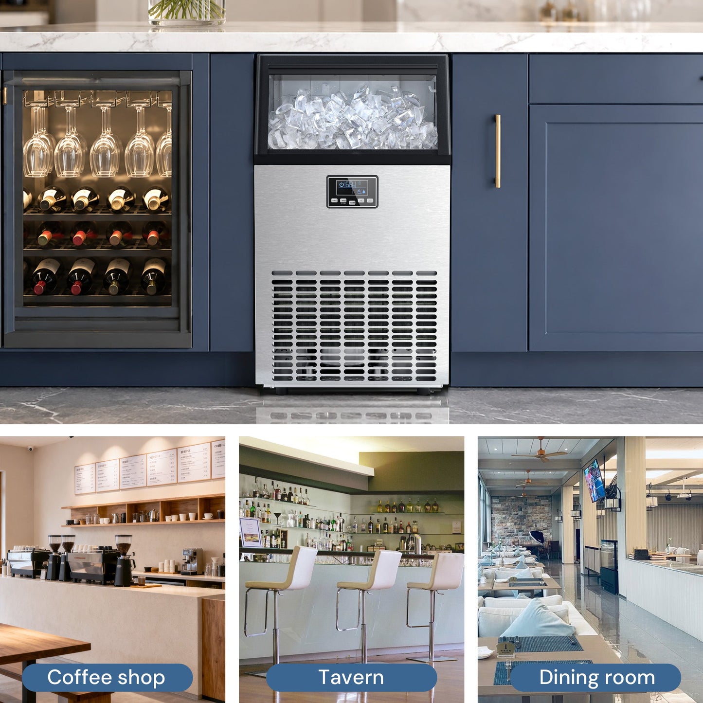100LBS/200LBS/265LBS  Freestanding Commercial Ice Maker Z5845A