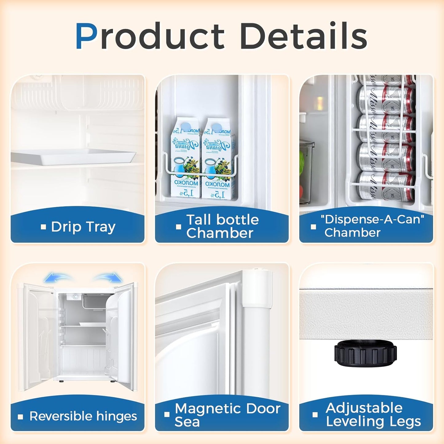 2.6\3.2 cu. ft Mini Fridge with Freezer