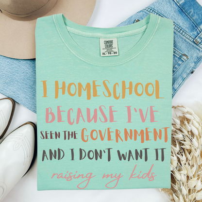 Homeschool because I've seen the Government l  100% Cotton Tshirt | Teacher Shirt | Stylish Trendy Apparel