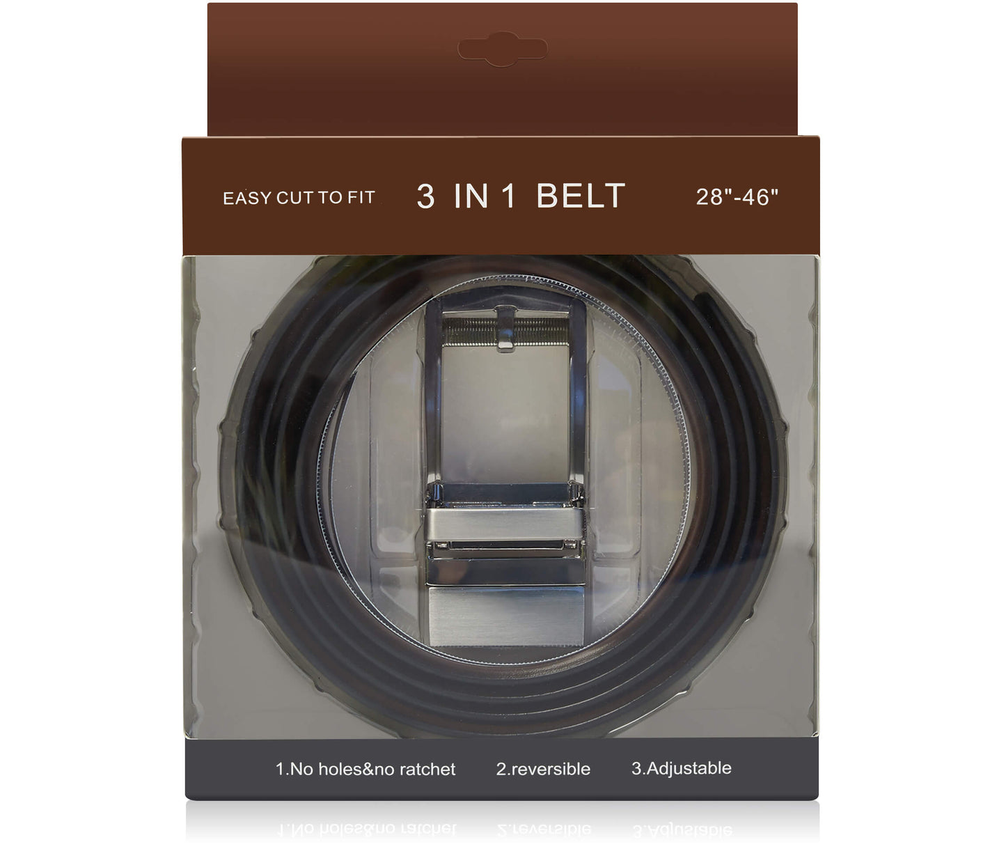 Leather Reversible 3-in-1 Belt – Two Colors, One Buckle
