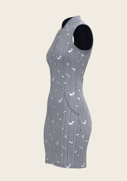 Navy Stripes Golf Dress
