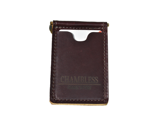 Leather Money Clip and Cardholder
