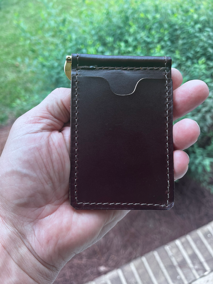 Leather Money Clip and Cardholder