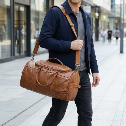 Men’s Leather Backpack – Convertible Work 40L Travel